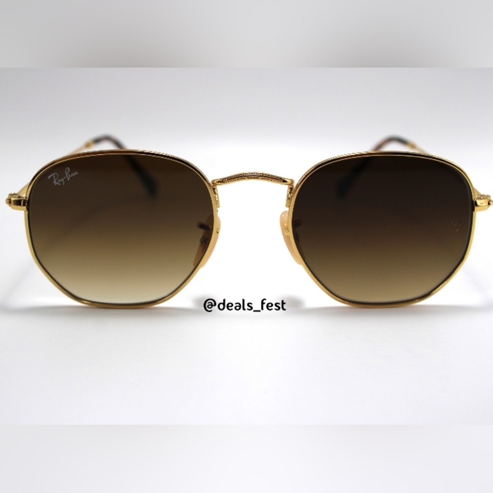 Model Display Ray-Ban Hexagonal Gradient Brown Rb… - image 6